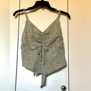 Willow and Root Spaghetti Strap Paisley Print  Top
